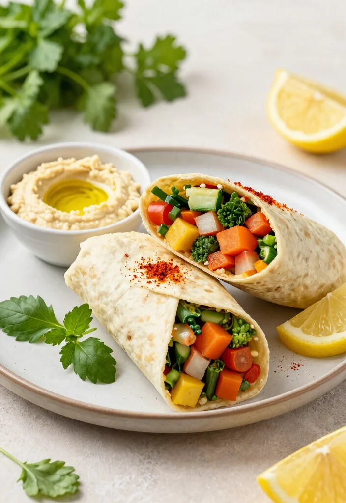 18 Breakfast Burrito Meal Prep Recipes - 4. Mediterranean Veggie Burrito 1