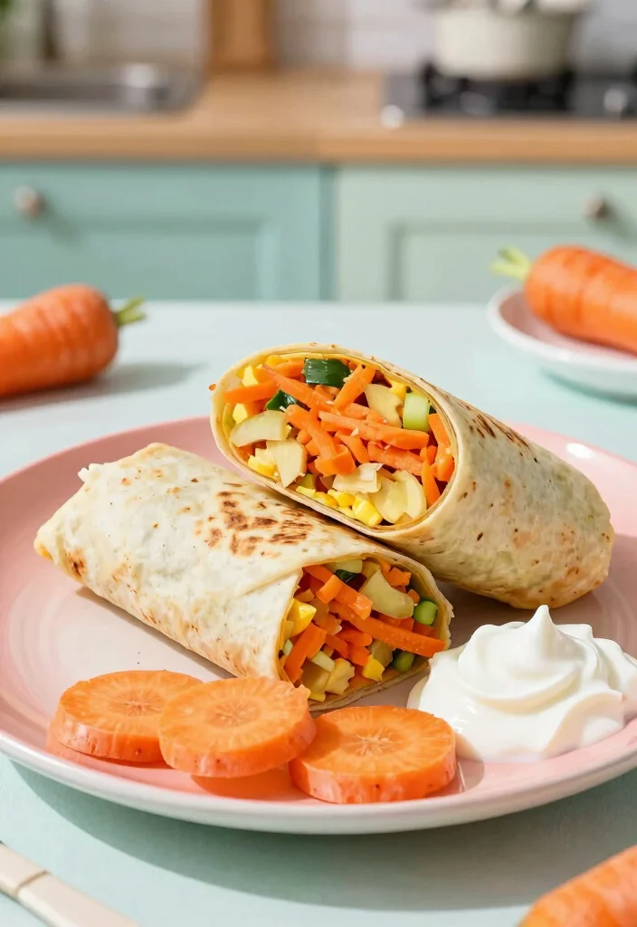 18 Breakfast Burrito Meal Prep Recipes - 9. Carrot and Ginger Burrito 1