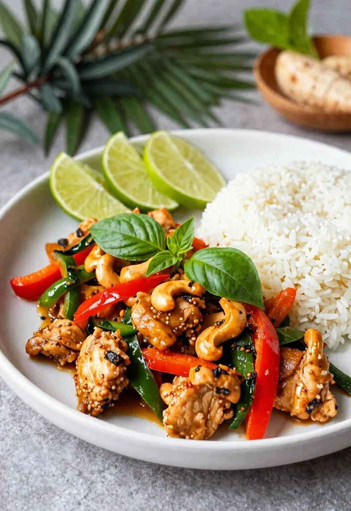 18 Chicken Cashew Stir Fry Recipes With Crunchy Texture - 18. Thai Cashew Chicken Stir Fry 1