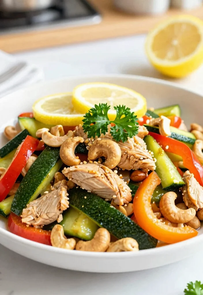 18 Chicken Cashew Stir Fry Recipes With Crunchy Texture - 4. Lemon Cashew Chicken Stir Fry 1