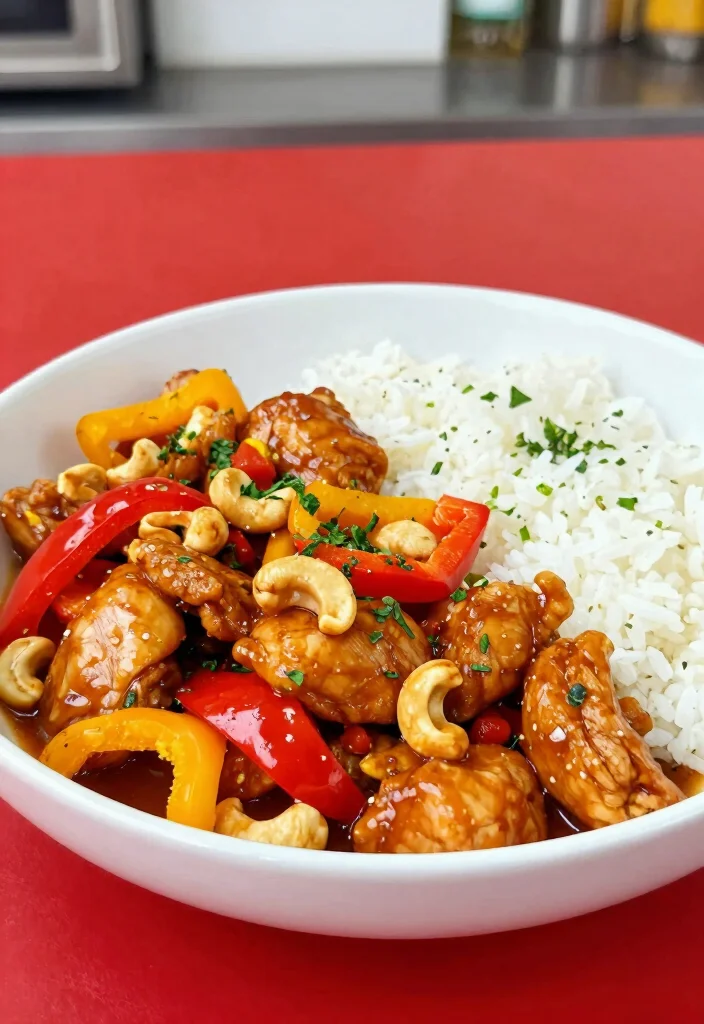 18 Chicken Cashew Stir Fry Recipes With Crunchy Texture - 6. Spicy Cashew Chicken with Bell Peppers 1