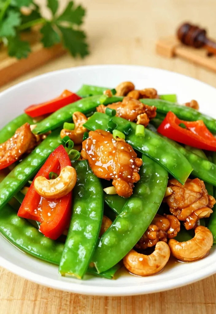 18 Chicken Cashew Stir Fry Recipes With Crunchy Texture - 7. Cashew Chicken Stir Fry with Snow Peas 1