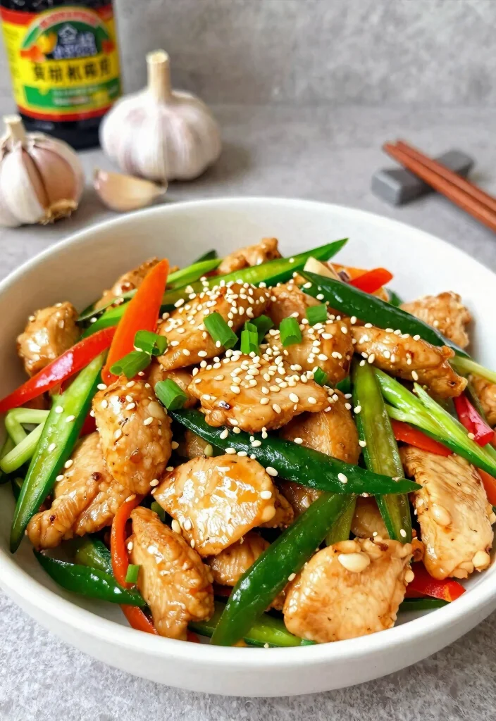 18 Chicken Cashew Stir Fry Recipes With Crunchy Texture - 9. Garlic Cashew Chicken Stir Fry 1