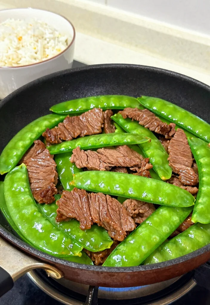 18 Easy Soy Sauce Beef Stir Fry Recipes - 16. Beef with Snow Peas Stir Fry 1