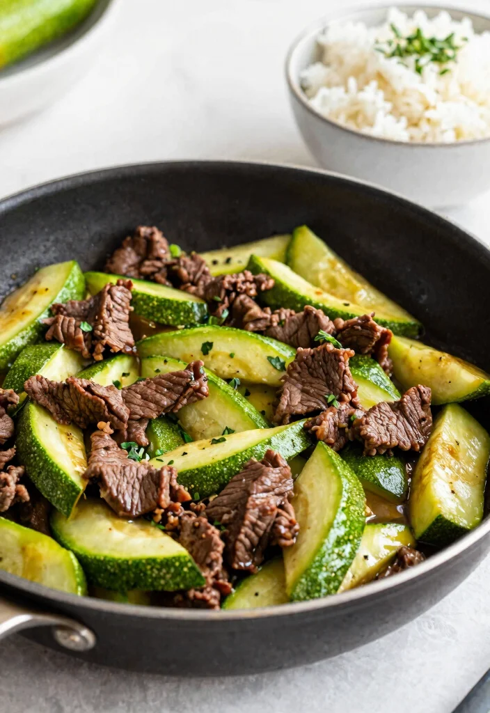 18 Easy Soy Sauce Beef Stir Fry Recipes - 17. Beef and Zucchini Stir Fry 1