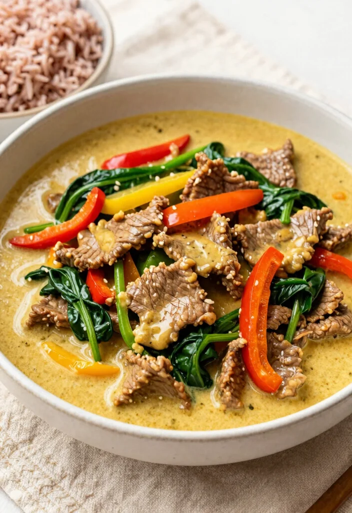 18 Flank Steak Stir Fry Recipes That Stay Tender - 9. Coconut Curry Flank Steak Stir Fry 1