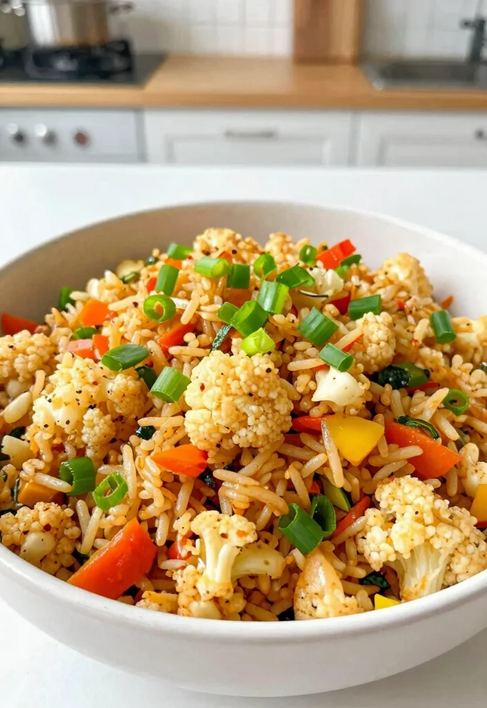 18 Healthy Vegan Meal Prep Recipes for Busy Professionals - 8. Cauliflower Fried Rice 1