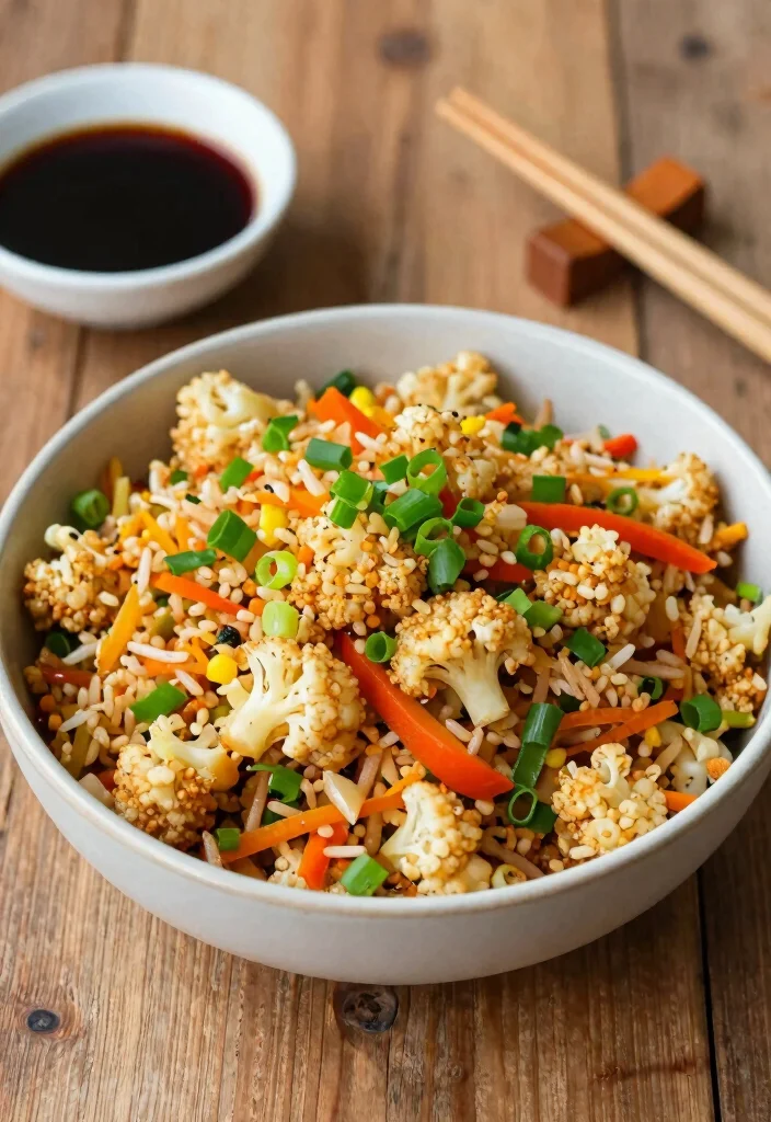 18 High Protein Vegan Meal Prep Recipes for Athletes - 15. Vegan Cauliflower Fried Rice 1