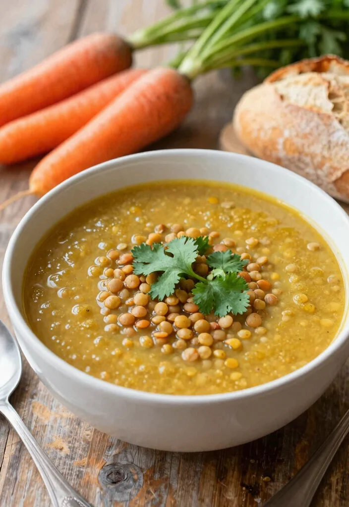 18 High Protein Vegetarian Meal Prep Recipes for Athletes - 15. Curried Lentil Soup 1
