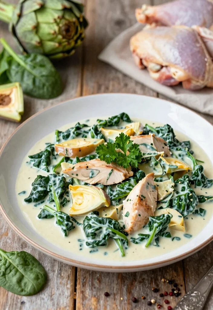 18 Keto Meal Prep Recipes for the Week - 1. Creamy Spinach and Artichoke Chicken 1