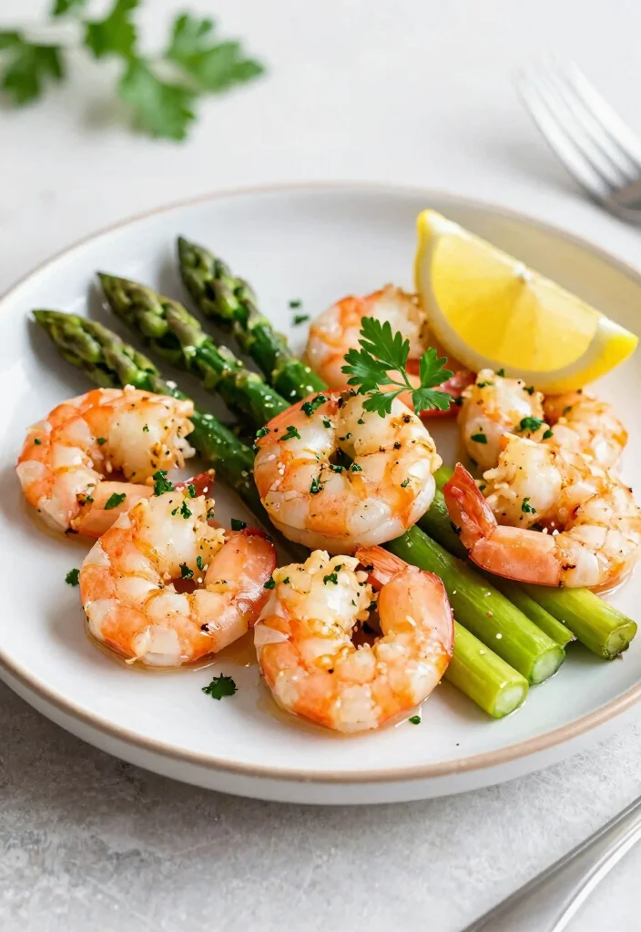 18 Keto Meal Prep Recipes for the Week - 12. Garlic Butter Shrimp and Asparagus 1