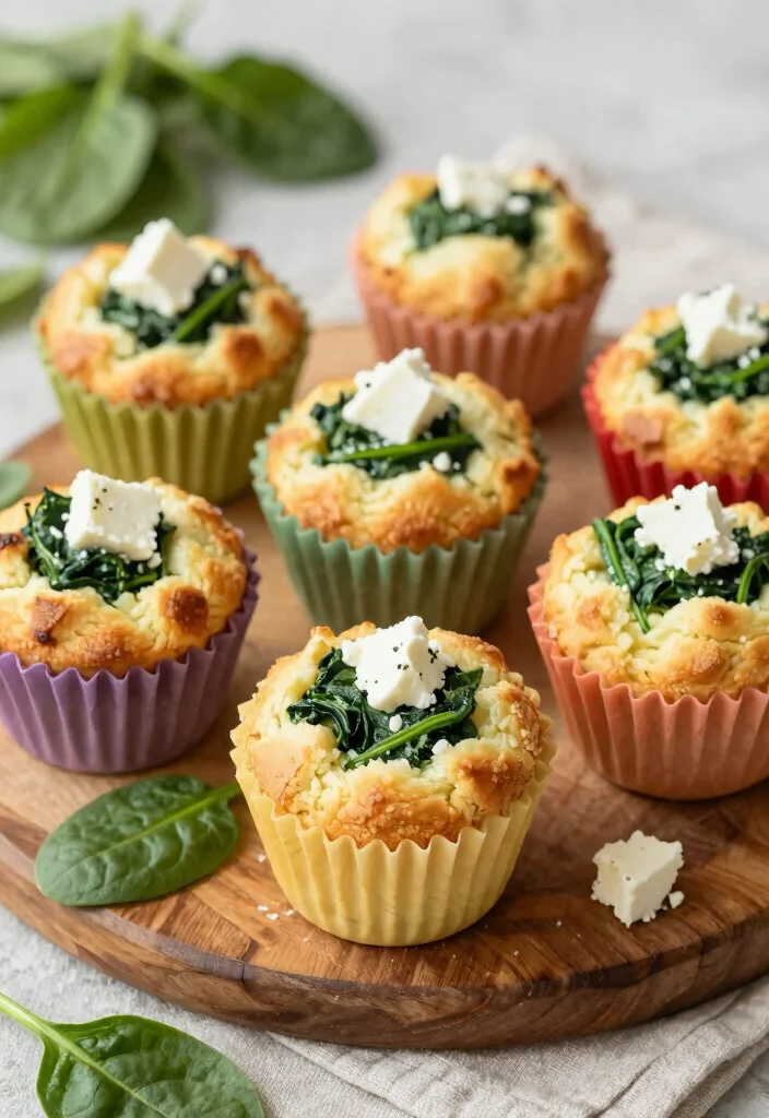 18 Keto Meal Prep Recipes for the Week - 4. Egg Muffins with Spinach and Feta 1