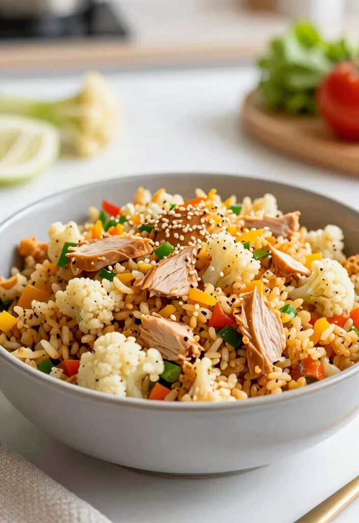 18 Leftover Turkey Stir Fry Recipes For Quick Weeknight Meals - 12. Turkey and Cauliflower Fried Rice Stir Fry 1