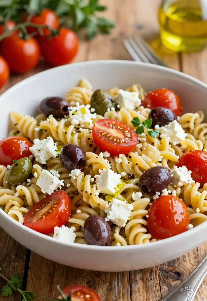 18 Mediterranean Diet Meal Prep Recipes for the Week - 15. Mediterranean Pasta Salad 1