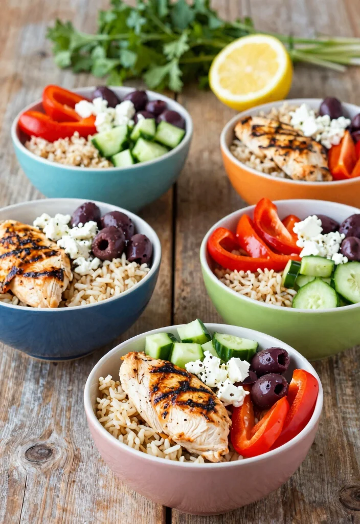 18 Mediterranean Diet Meal Prep Recipes for the Week - 2. Greek Chicken Meal Prep Bowls 1