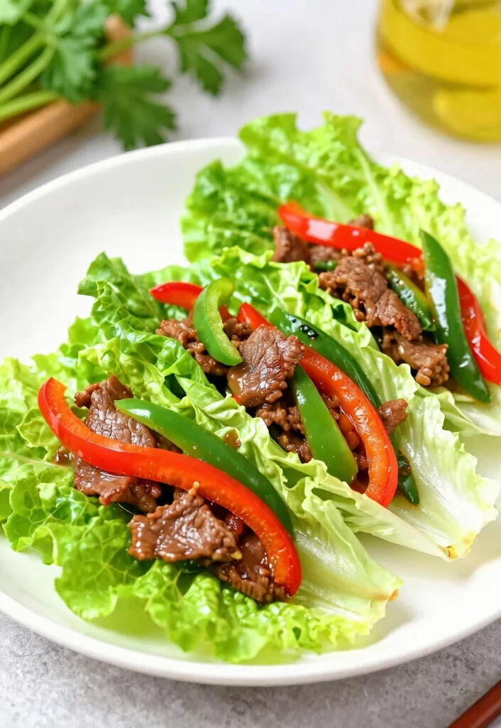 18 Pepper Steak Stir Fry Recipes With Bell Peppers - 18. Pepper Steak Stir Fry Lettuce Wraps 1