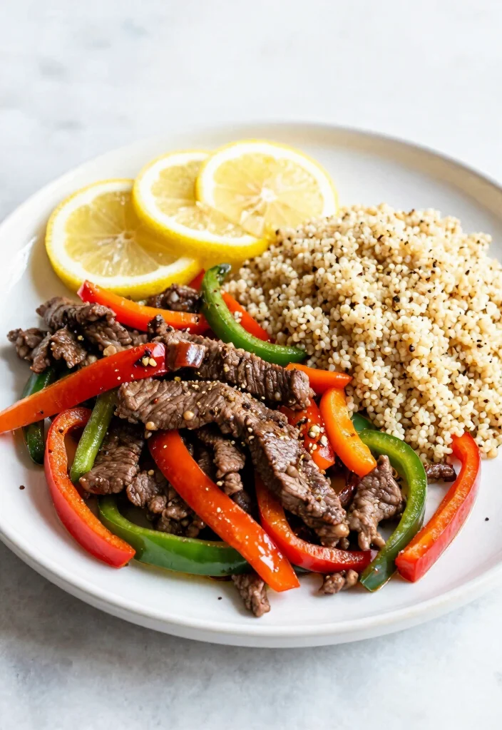18 Pepper Steak Stir Fry Recipes With Bell Peppers - 6. Lemon Pepper Steak Stir Fry 1
