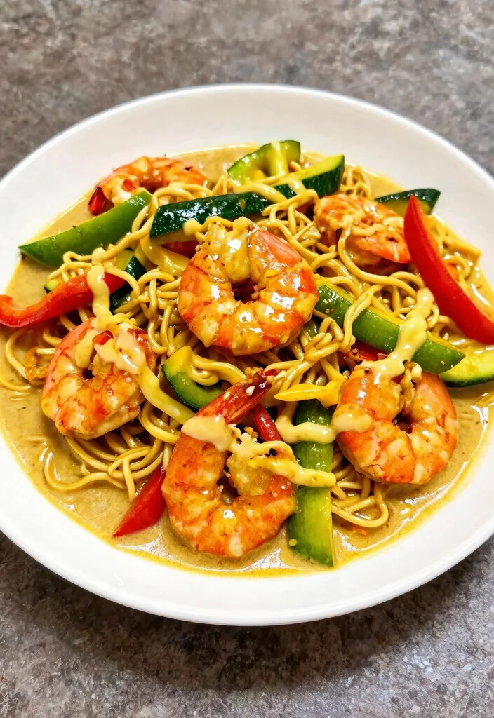 18 Shrimp Noodle Stir Fry Recipes For Quick Meals - 10. Curry Shrimp Noodle Stir Fry 1
