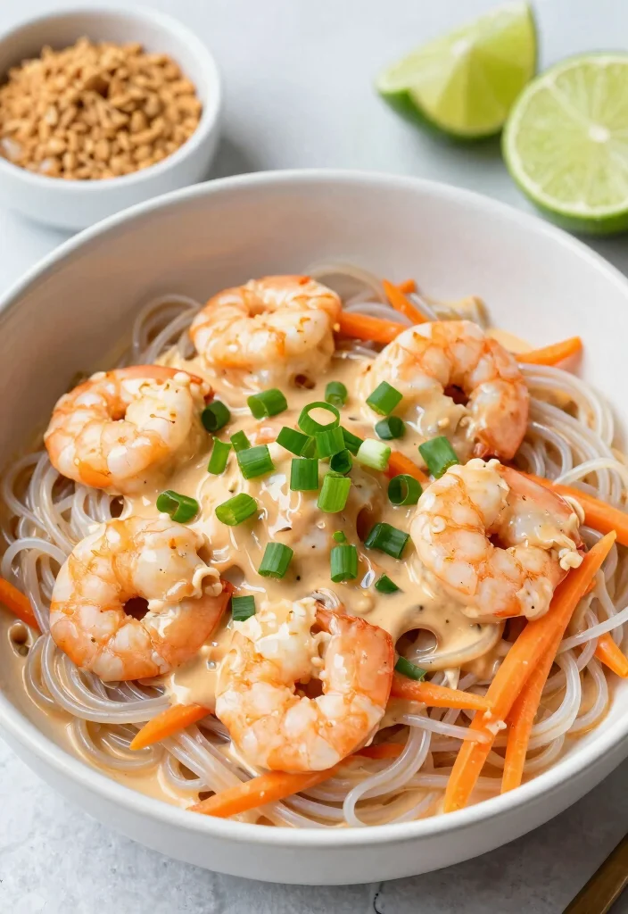 18 Shrimp Noodle Stir Fry Recipes For Quick Meals - 7. Peanut Satay Shrimp Noodles 1