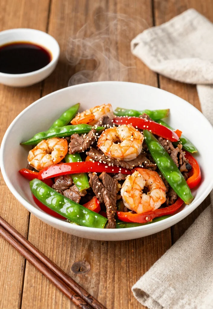 18 Steak And Shrimp Stir Fry Recipes Surf And Turf Style - 1. Classic Beef and Shrimp Stir Fry 1