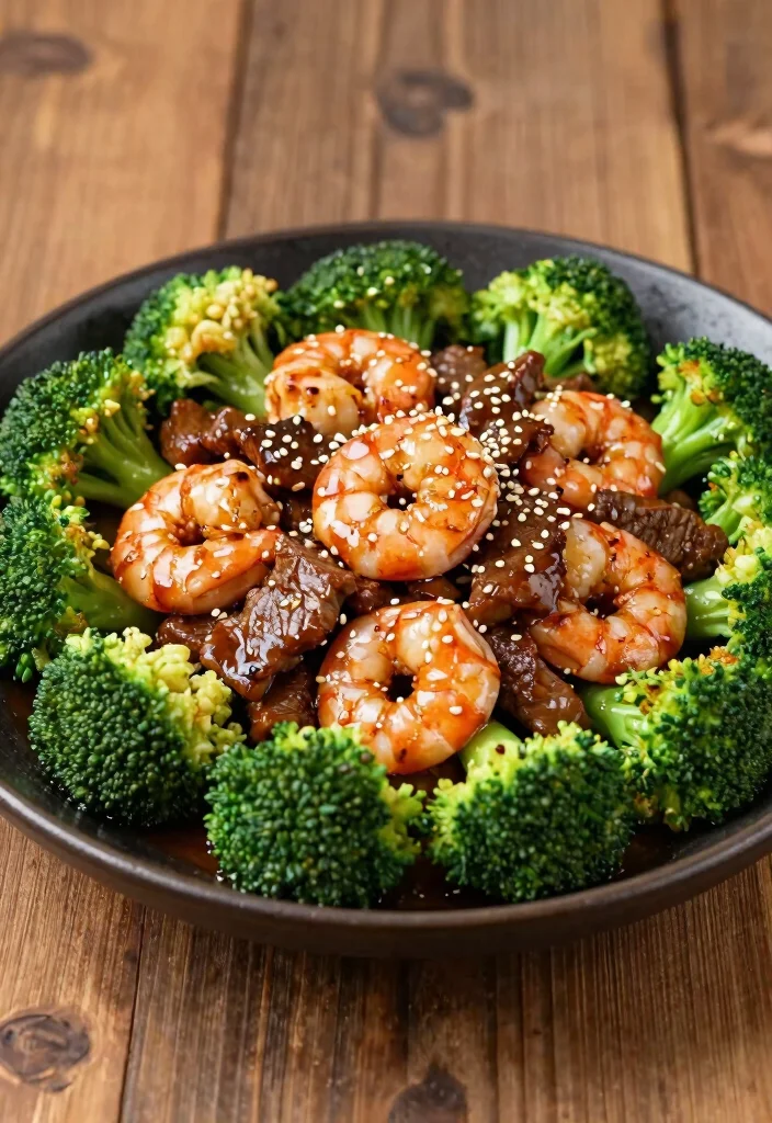 18 Steak And Shrimp Stir Fry Recipes Surf And Turf Style - 11. Sesame Ginger Steak and Shrimp Stir Fry 1
