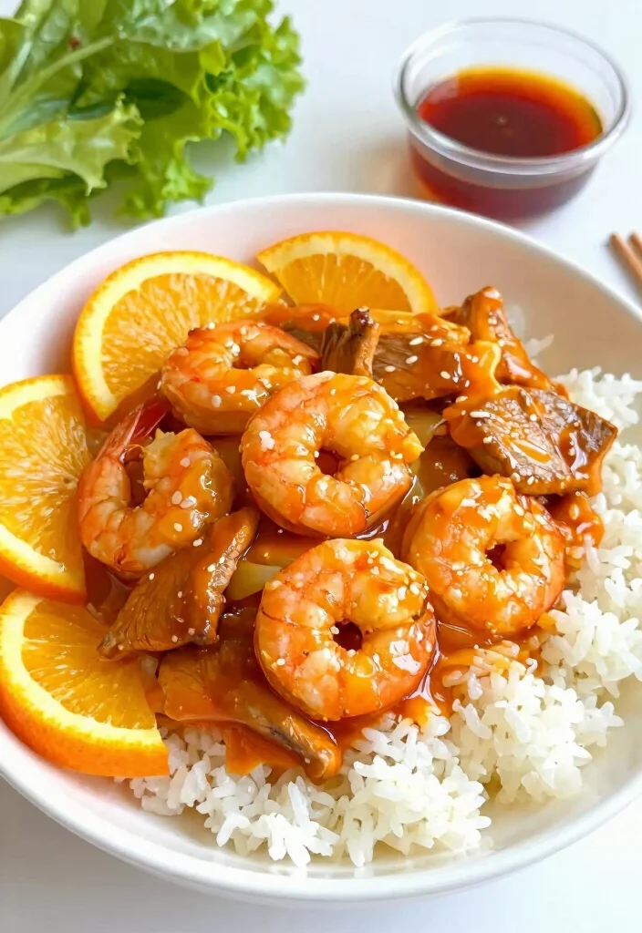 18 Steak And Shrimp Stir Fry Recipes Surf And Turf Style - 12. Orange Teriyaki Steak and Shrimp Stir Fry 1
