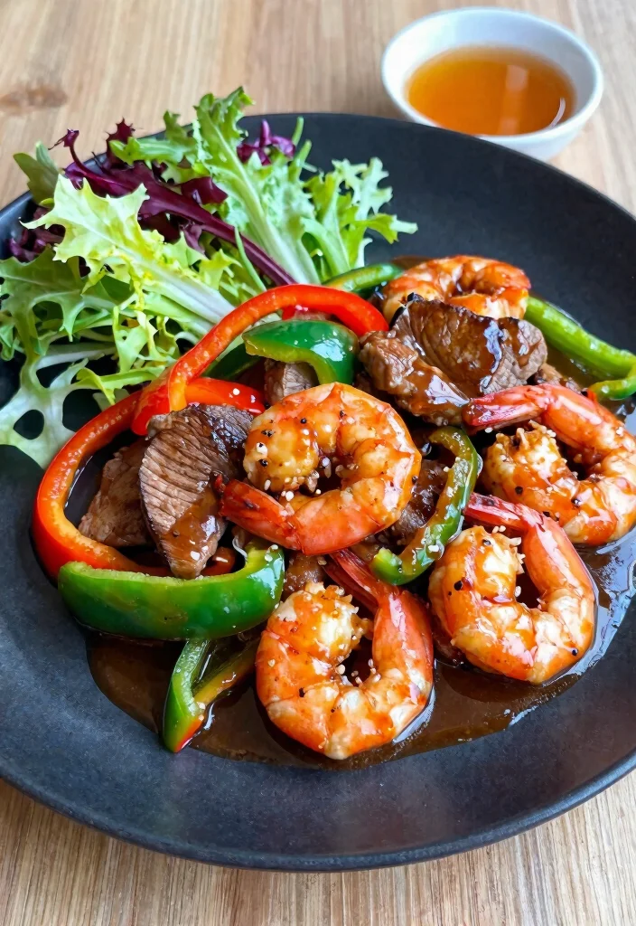18 Steak And Shrimp Stir Fry Recipes Surf And Turf Style - 6. Honey Soy Steak and Shrimp 1