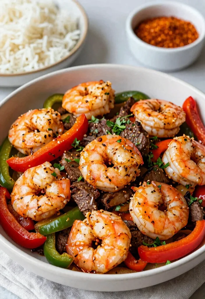 18 Steak And Shrimp Stir Fry Recipes Surf And Turf Style - 8. Cajun Steak and Shrimp Stir Fry 1
