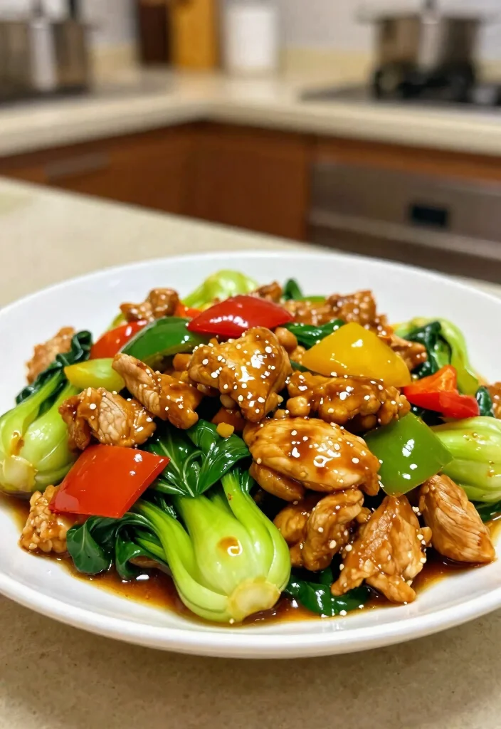 18 Teriyaki Chicken Stir Fry Recipes With Sweet Savory Sauce - 11. Teriyaki Chicken Stir Fry with Bok Choy 1