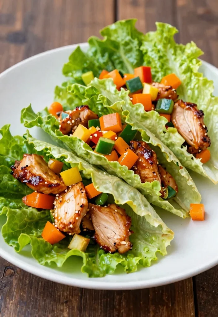 18 Teriyaki Chicken Stir Fry Recipes With Sweet Savory Sauce - 13. Teriyaki Chicken Stir Fry Lettuce Wraps 1