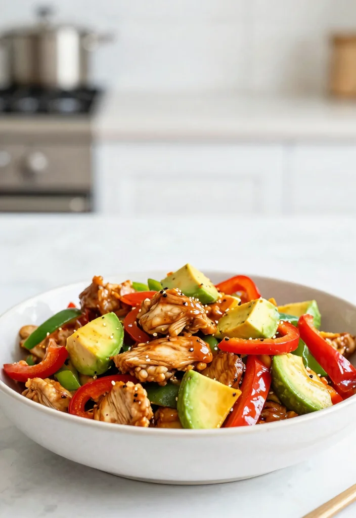18 Teriyaki Chicken Stir Fry Recipes With Sweet Savory Sauce - 18. Teriyaki Chicken Stir Fry with Avocado 1