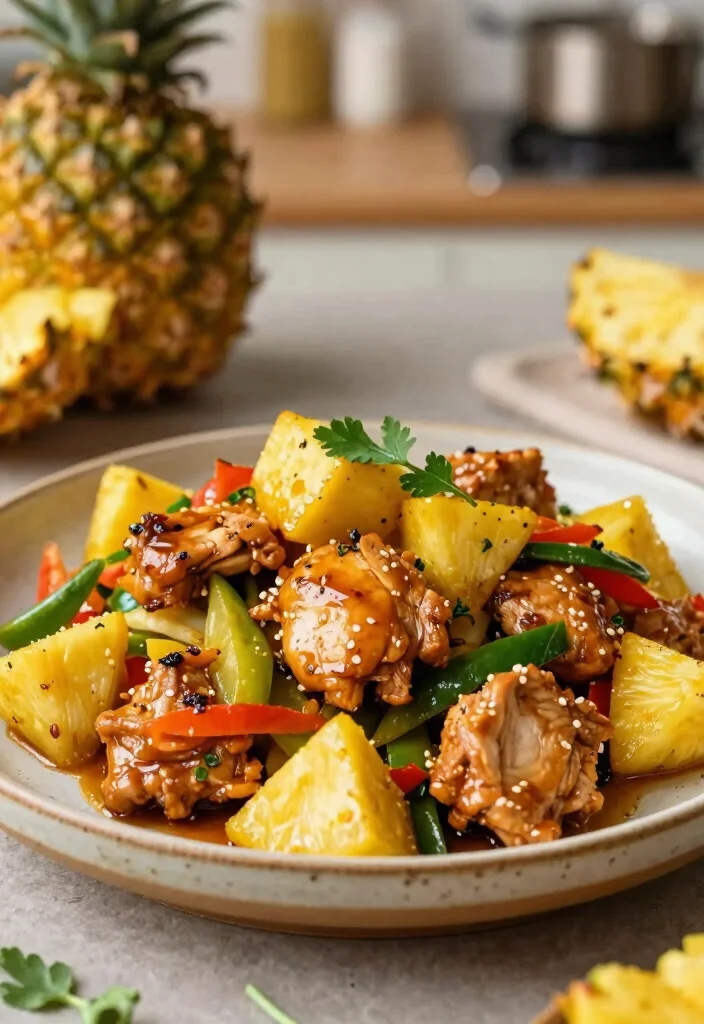18 Teriyaki Chicken Stir Fry Recipes With Sweet Savory Sauce - 5. Teriyaki Chicken Stir Fry with Pineapple 1