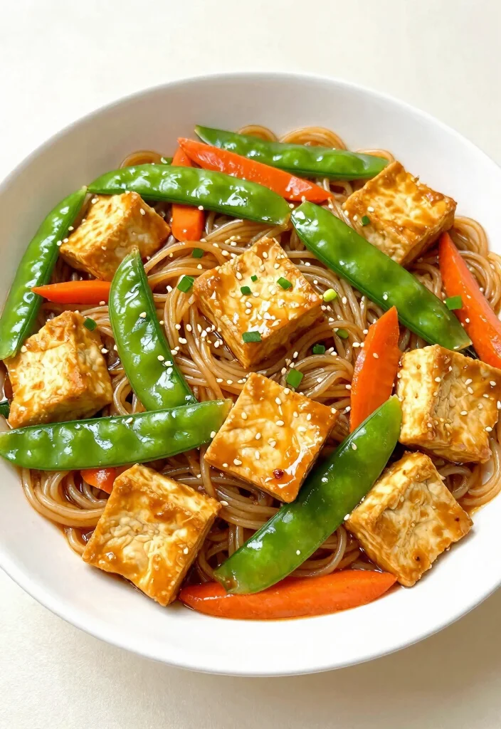 18 Teriyaki Noodle Stir Fry Recipes With Bold Flavor - 2. Vegetarian Teriyaki Tofu Noodle Stir Fry 1