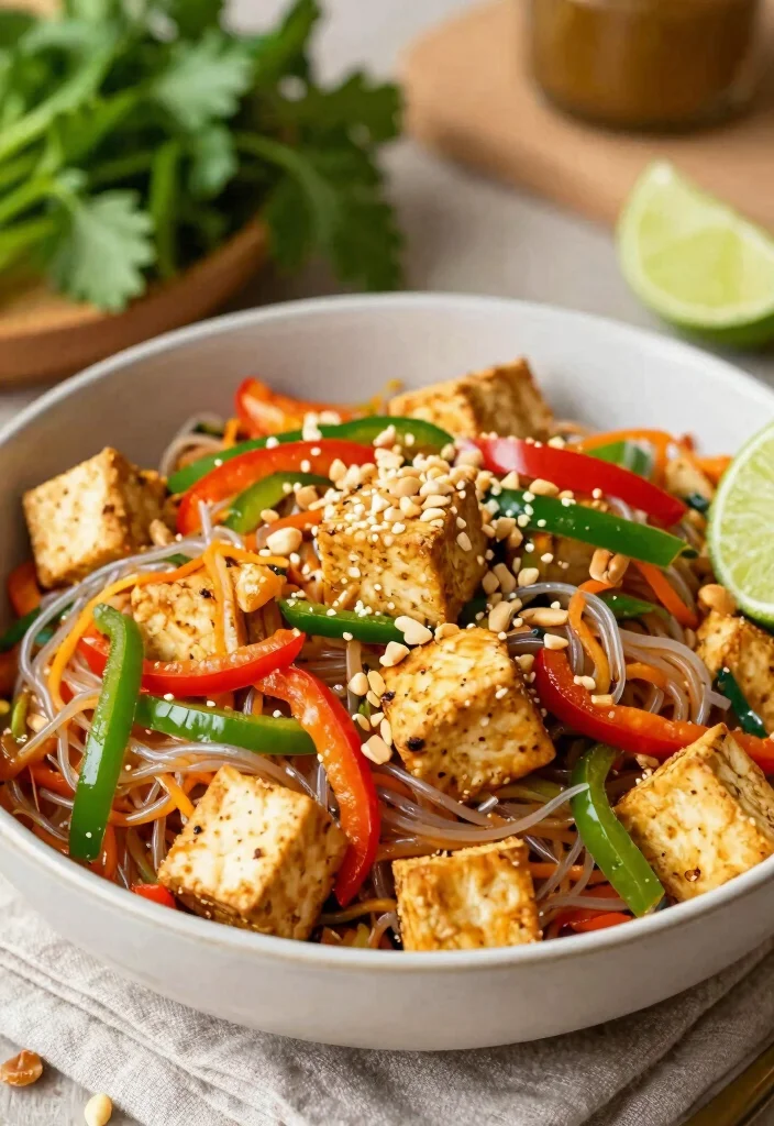 18 Tofu Veggie Stir Fry Recipes Easy And Healthy - 12. Vegan Pad Thai Tofu Stir Fry 1
