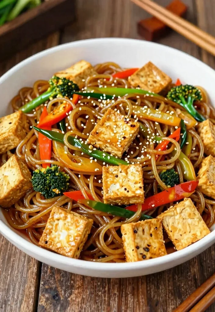 18 Tofu Veggie Stir Fry Recipes Easy And Healthy - 17. Asian Noodle Tofu Stir Fry 1