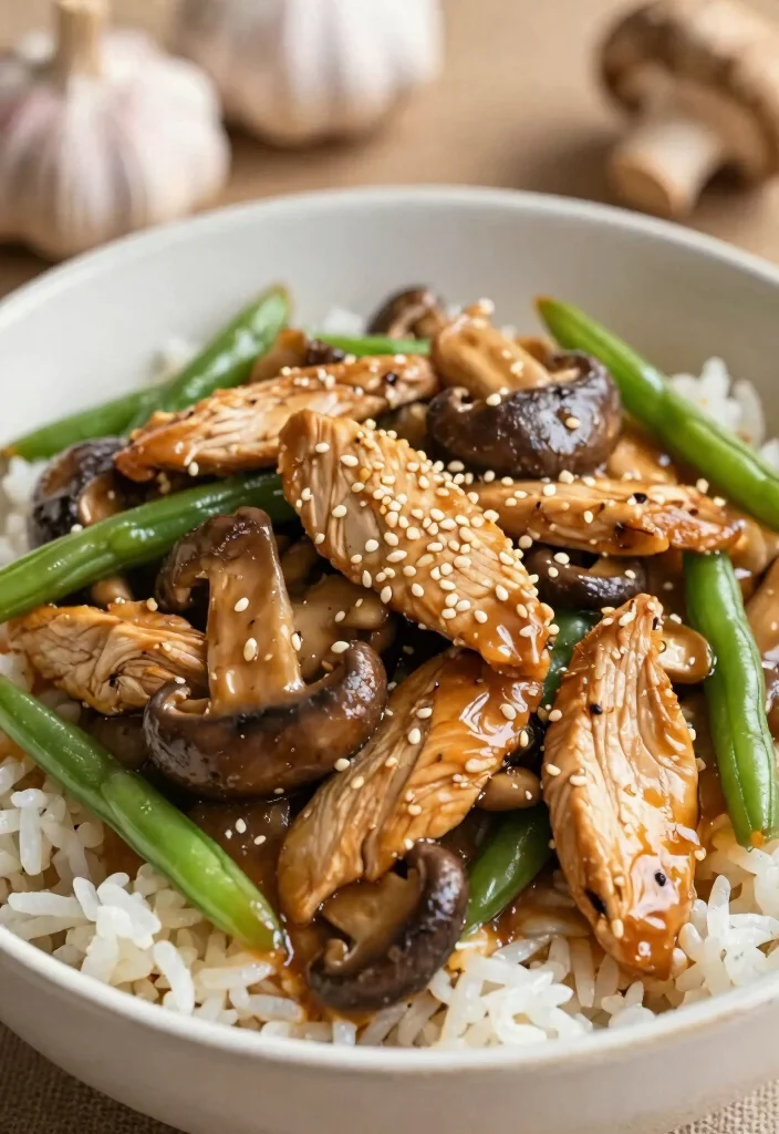 19 Chicken Stir Fry Recipes With Fresh Vegetables - 13. Mushroom and Chicken Stir Fry 1