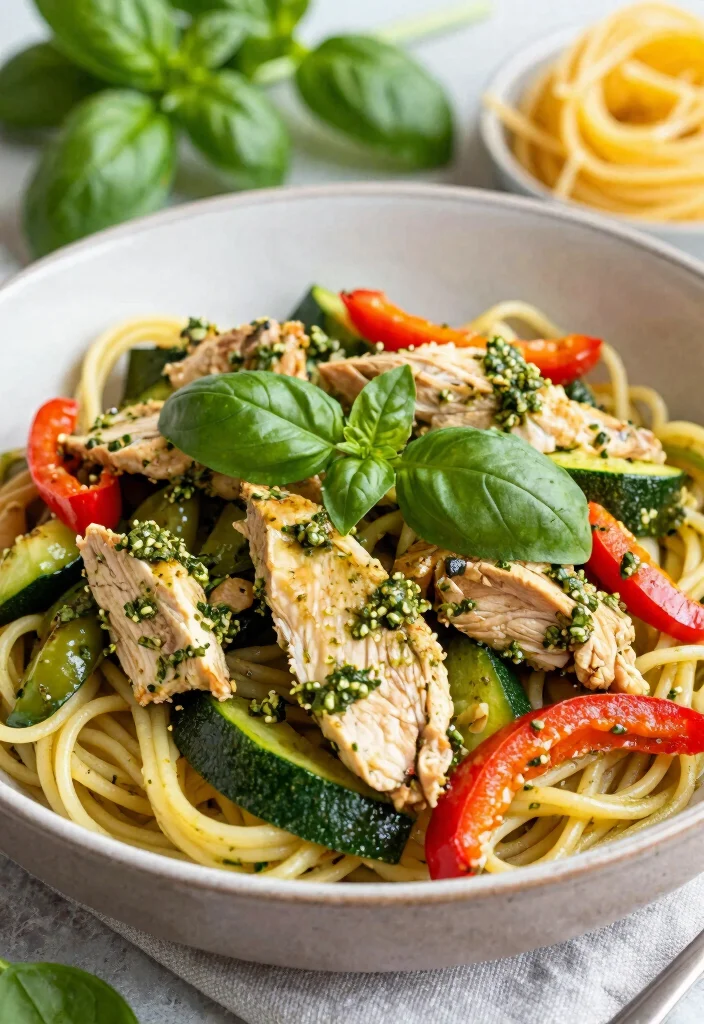 19 Chicken Stir Fry Recipes With Fresh Vegetables - 15. Pesto Chicken Stir Fry 1