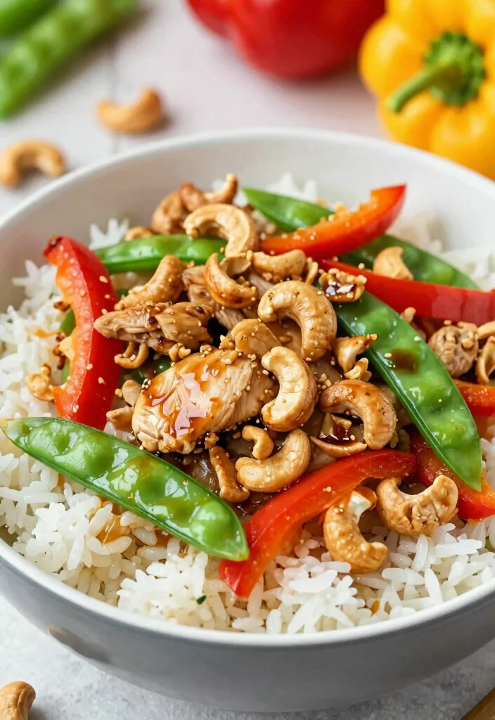 19 Chicken Stir Fry Recipes With Fresh Vegetables - 18. Chicken Stir Fry with Cashews 1