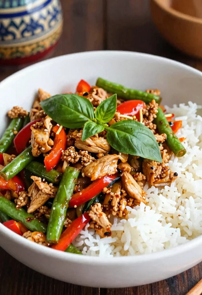 19 Chicken Stir Fry Recipes With Fresh Vegetables - 5. Thai Basil Chicken Stir Fry 1