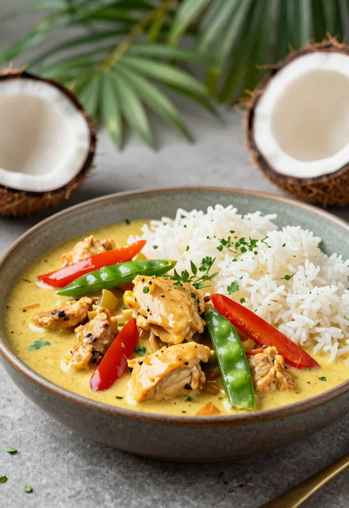 19 Chicken Stir Fry Recipes With Fresh Vegetables - 7. Coconut Curry Chicken Stir Fry 1