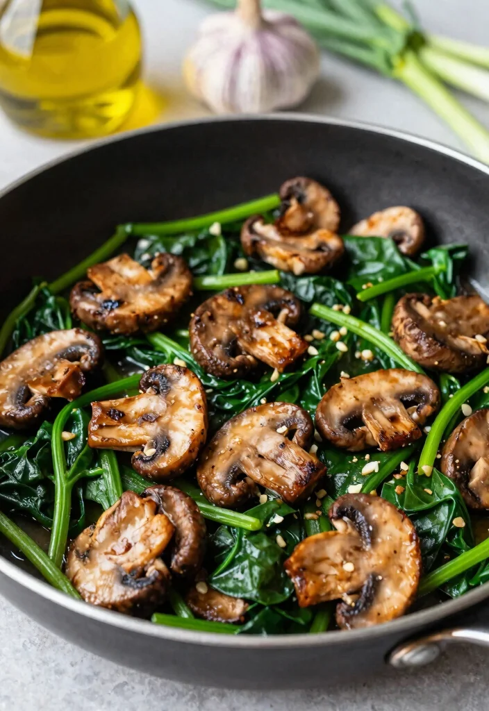 19 Healthy Stir Fry Recipes For Clean Eating At Home - 11. Mushroom and Spinach Stir Fry 1