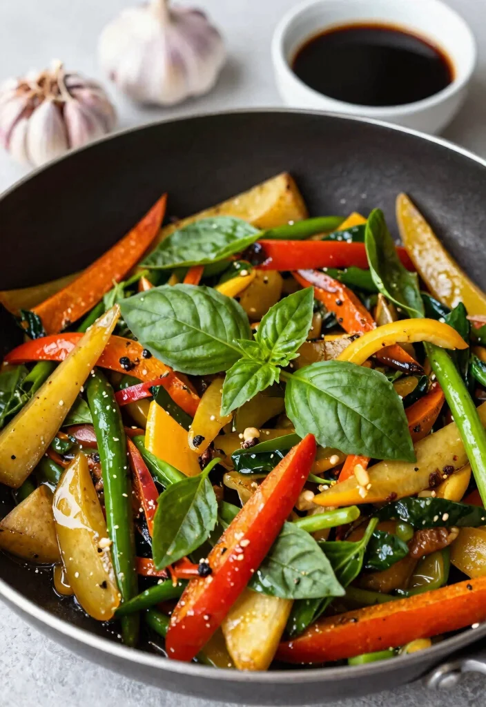 19 Healthy Stir Fry Recipes For Clean Eating At Home - 18. Thai Basil Vegetable Stir Fry 1