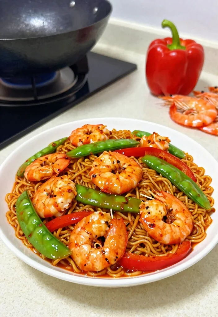 19 Ramen Stir Fry Recipes For Fast Homemade Dinners - 2. Spicy Shrimp Ramen Stir Fry 1