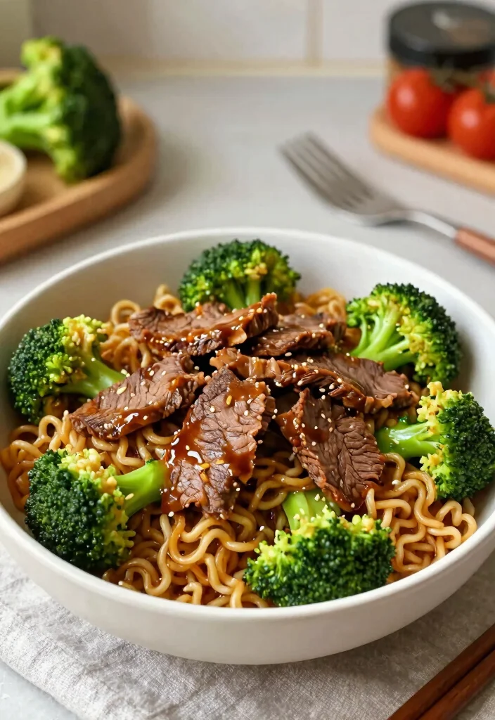 19 Ramen Stir Fry Recipes For Fast Homemade Dinners - 4. Beef and Broccoli Ramen Stir Fry 1