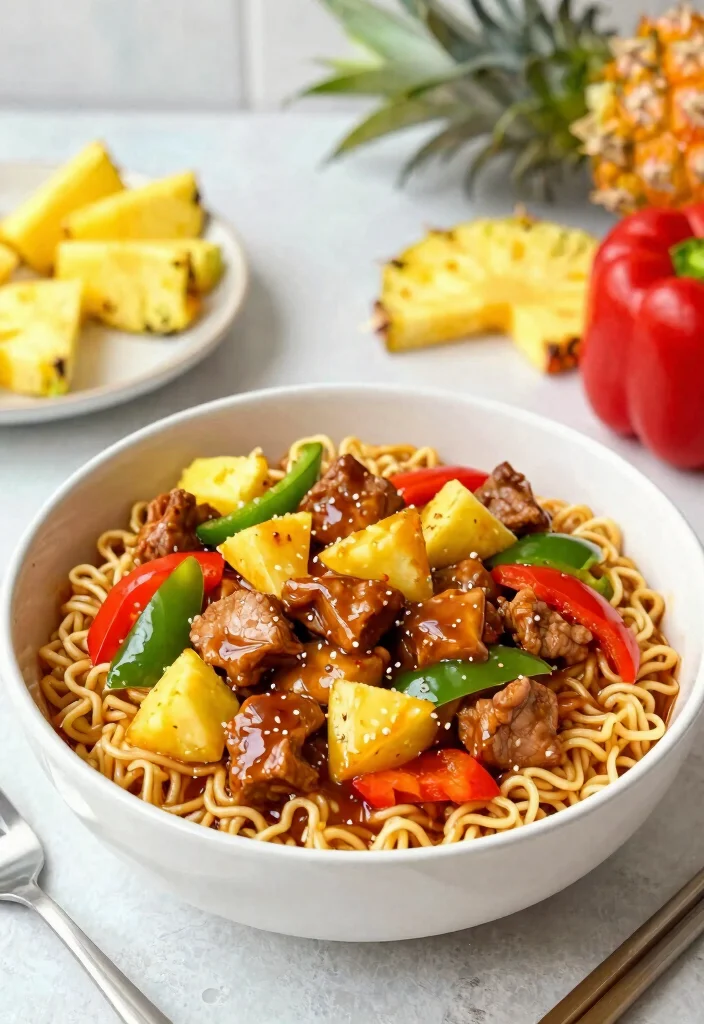 19 Ramen Stir Fry Recipes For Fast Homemade Dinners - 5. Sweet and Sour Pork Ramen Stir Fry 1