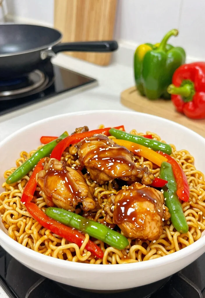 19 Ramen Stir Fry Recipes For Fast Homemade Dinners - 6. Teriyaki Chicken Ramen Stir Fry 1