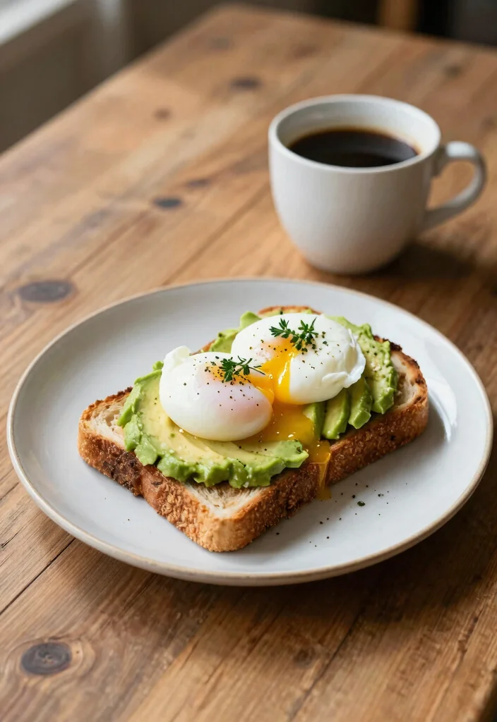 20 Breakfast Meal Prep Ideas for Busy Mornings - 18. Avocado Toast with Poached Egg 1