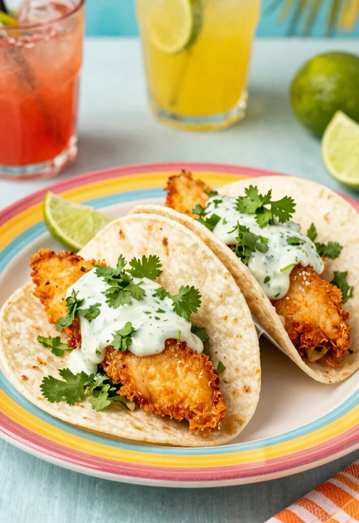 20 Bulking Meal Prep Recipes for Men: Sustainable Seafood Edition - 17. Fish Tacos with Lime Cilantro Dressing 1