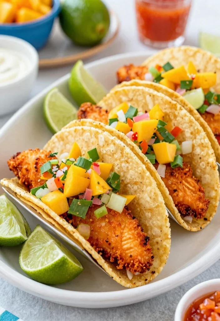 20 Bulking Meal Prep Recipes for Men: Sustainable Seafood Edition - 5. Spicy Fish Tacos with Mango Salsa 1