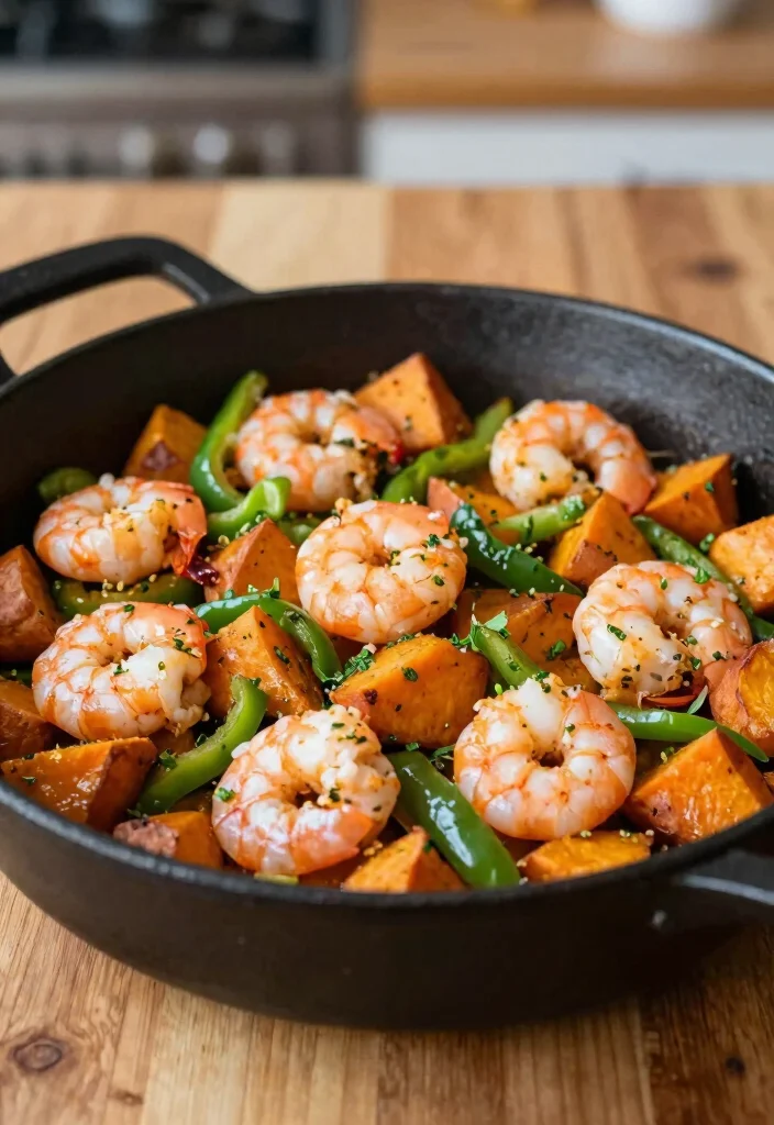 20 Bulking Meal Prep Recipes for Men: Sustainable Seafood Edition - 6. Shrimp and Sweet Potato Hash 1
